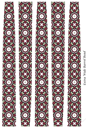 Extra Large Oval Shaped Paper Beads Template Design #59