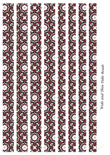 Tube Shaped Paper Beads Template Design #59