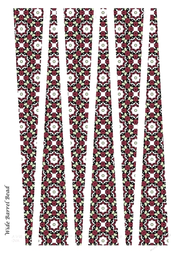 Large Oval Shaped Paper Beads Template Design #59