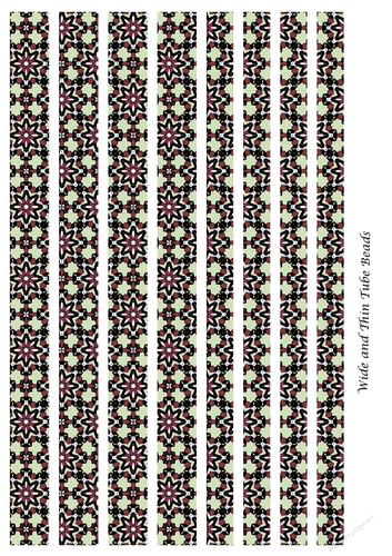 Tube Shaped Paper Beads Template Design #60