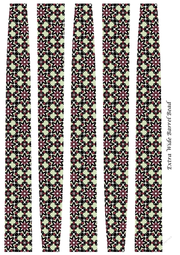 Extra Wide Oval Shaped Paper Beads Template Design #60