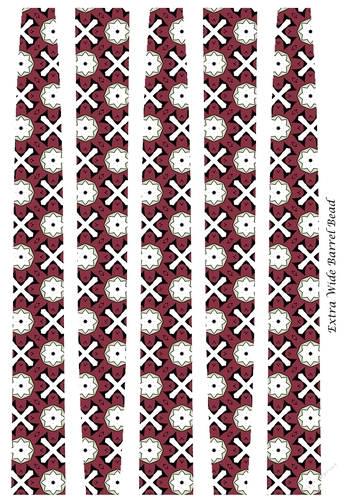 Extra Large Oval Shaped Paper Beads Template Design #61