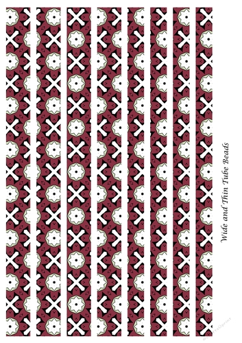 Tube Shaped Paper Beads Template Design #61