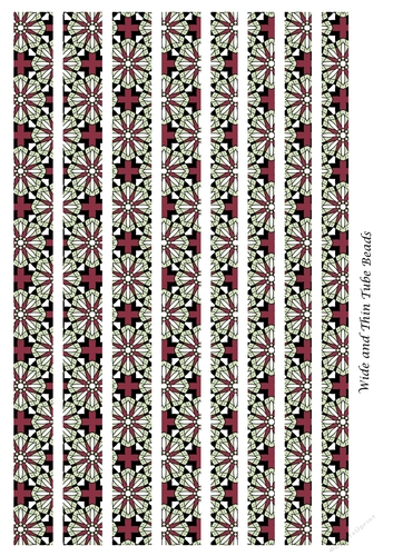 Tube Paper Beads Template Design #62