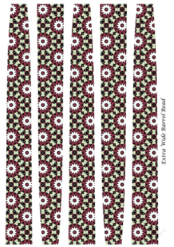 Extra Wide Oval Paper Beads Template Design #63