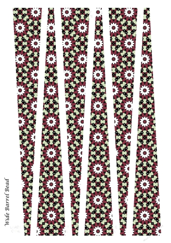 Large Barrel Paper Beads Template Design #63