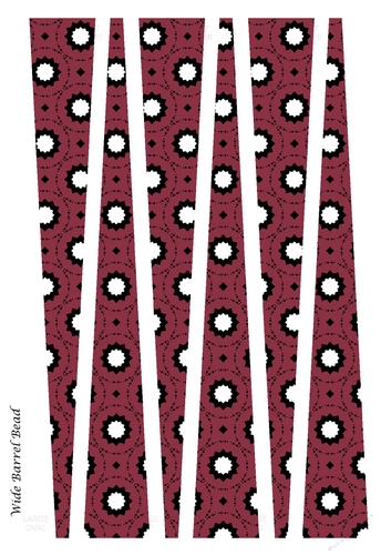 Large Barrel Paper Beads Template Design #64