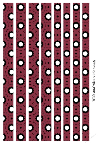 Tube Paper Beads Template Design #64