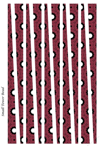 Small Tower Paper Beads Template Design #64