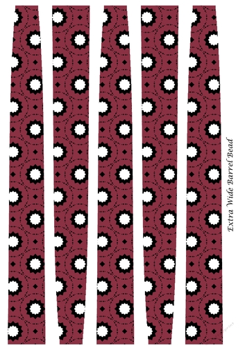 Extra Wide Oval Paper Beads Template Design #64