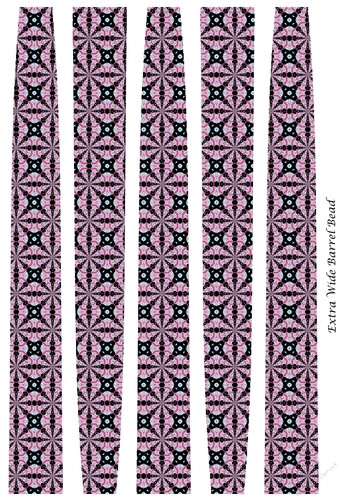 Extra Wide Oval Paper Beads Template Design #65