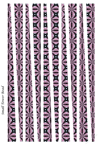 Small Tower Paper Beads Template Design #65