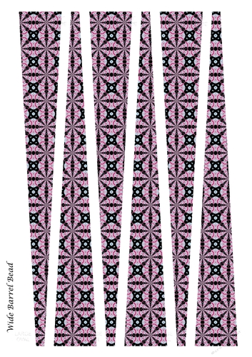Large Oval Paper Beads Template Design #65