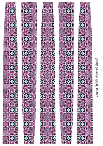 Extra Large Oval Shaped Paper Bead Template Design #66