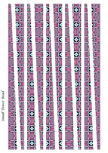 Small Tower Shaped Paper Bead Template Design #66