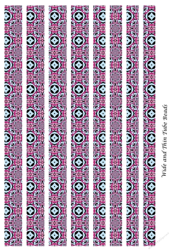 Tube Shaped Paper Bead Template Design #66