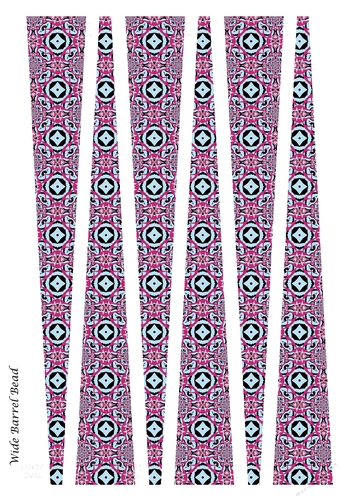 Large Barrel Shaped Paper Bead Template Design #66
