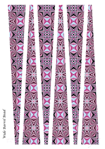 Large Barrel Shaped Paper Bead Template Design #67