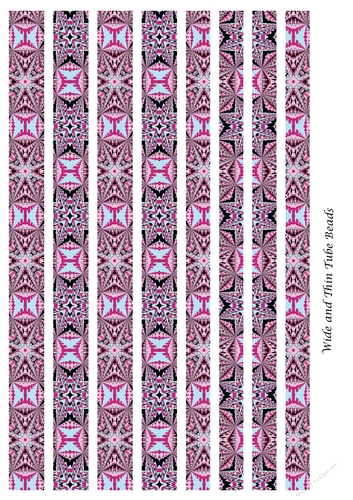 Tube Shaped Paper Bead Template Design #67