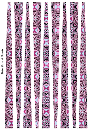 Small Oval Shaped Paper Bead Template Design #67