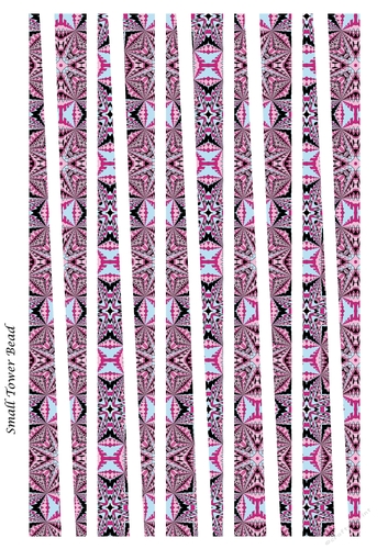Small Tower Shaped Paper Bead Template Design #67