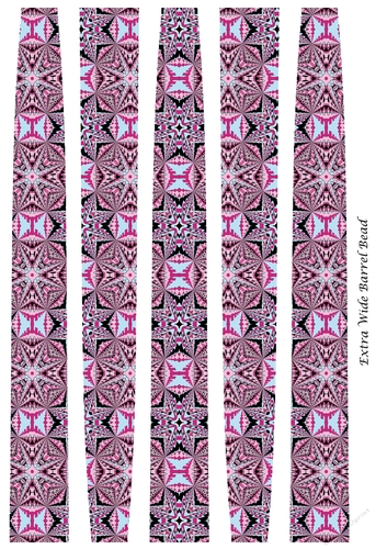 Extra Wide Oval Shaped Paper Bead Template Design #67
