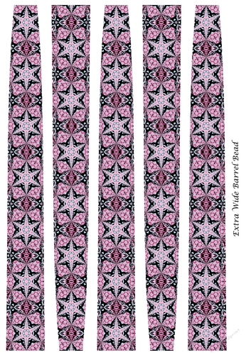Extra Wide Oval Shaped Paper Bead Template Design #68