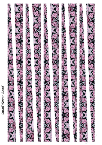 Small Tower Shaped Paper Bead Template Design #68