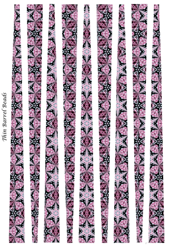 Small Oval Shaped Paper Bead Template Design #68