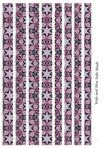 Tube Shaped Paper Bead Template Design #68