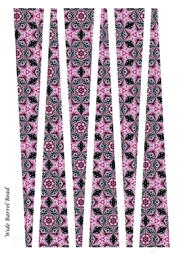 Wide Oval Paper Beads Template Design #69