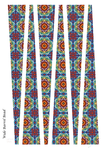 Wide Oval Paper Beads Template Design #70