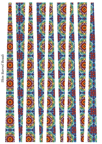 Small Oval Paper Beads Template Design #70