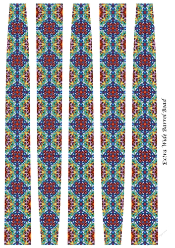 Extra Large Oval Paper Beads Template Design #70