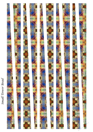 Small Tower Paper Beads Template Design #71