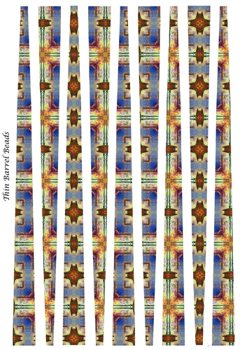 Small Oval Paper Beads Template Design #71
