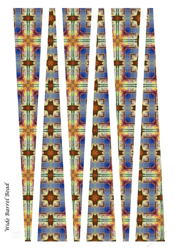 Large Oval Paper Beads Template Design #71