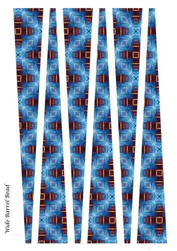 Large Oval Paper Beads Template Design #72