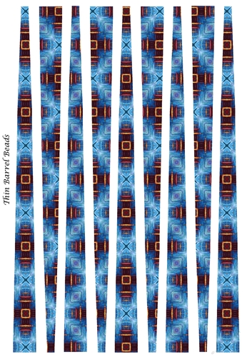 Small Oval Paper Beads Template Design #72