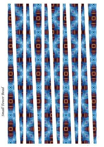 Small Tower Paper Beads Template Design #72