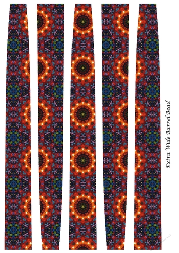 Extra Large Oval Paper Beads Template Design #73