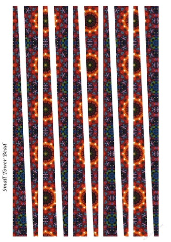 Small Tower Paper Beads Template Design #73