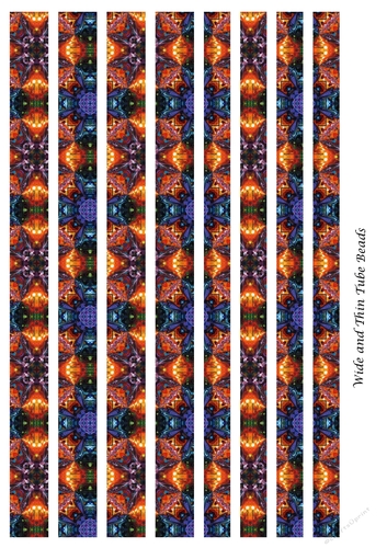 Tube Shaped Paper Beads Template Design #74
