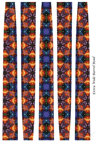 Extra Wide Oval Paper Beads Template Design #74
