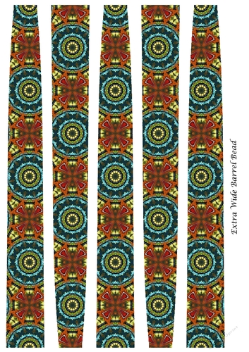 Extra Wide Oval Paper Beads Template Design #75