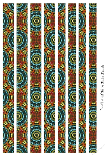 Tube Shaped Paper Beads Template Design #75