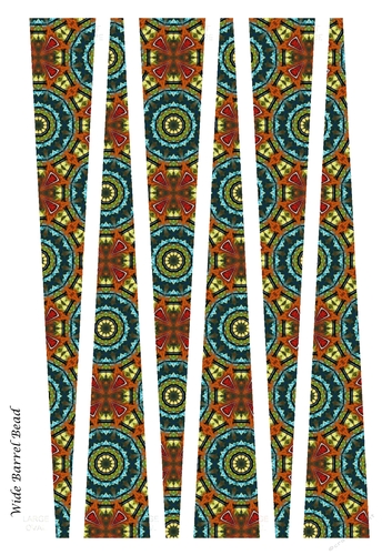 Large Oval Shaped Paper Beads Template Design #75