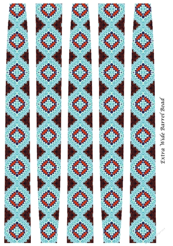 Extra Large Oval Paper Beads Template Design #76