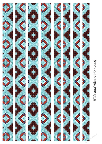 Tube Shaped Paper Beads Template Design #76