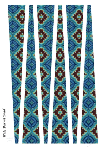 Large Oval Shaped Paper Beads Template Design #77